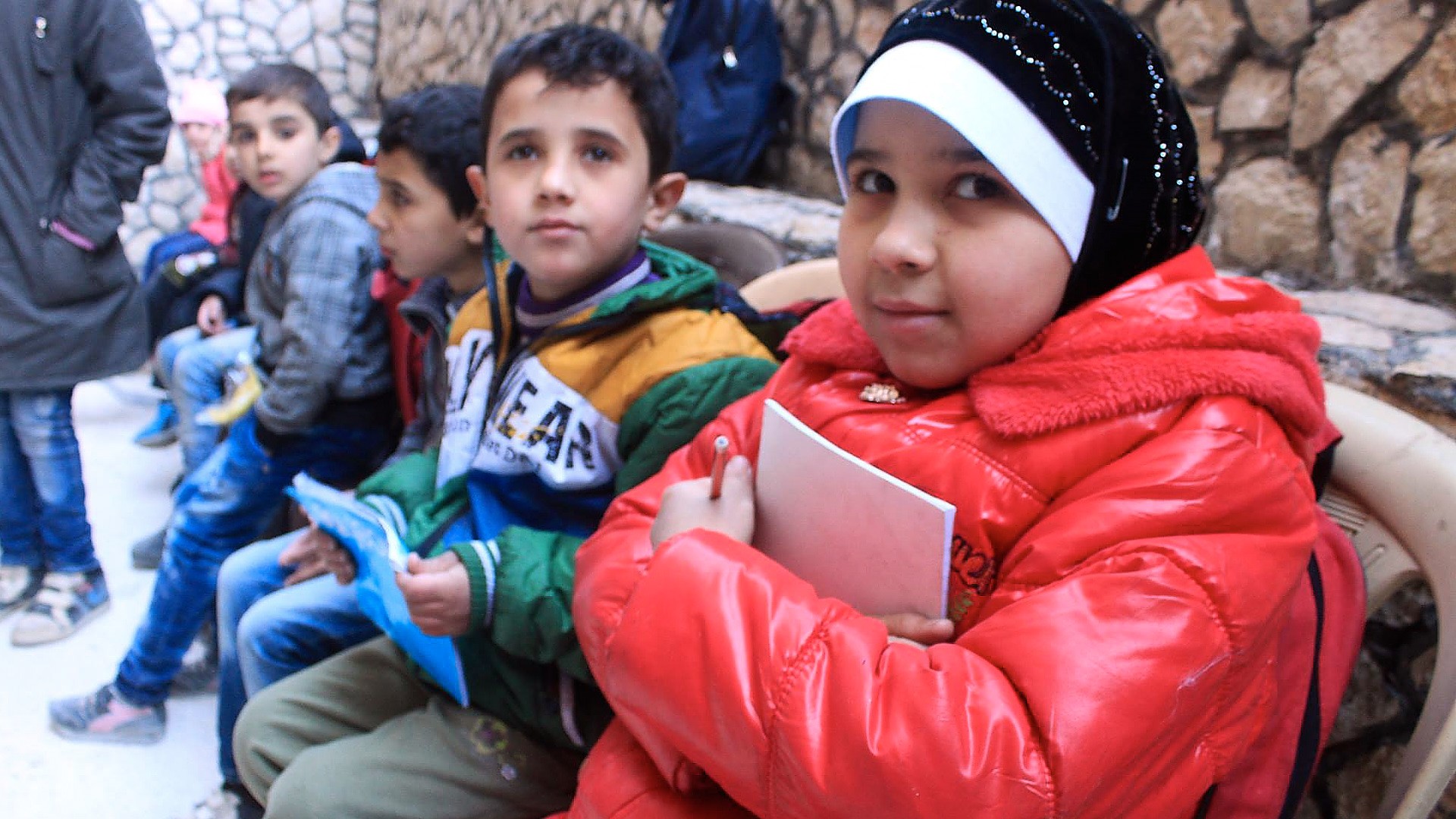 Schulkinder in Allepo